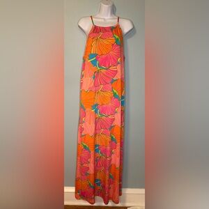 NWT Trina Turk Multi-Color Print Maxi Halter Dress